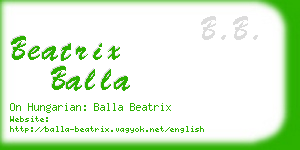 beatrix balla business card